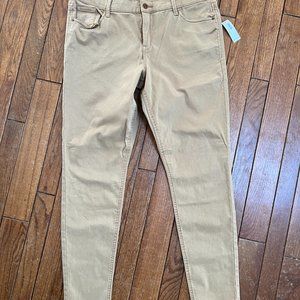 Women's Old Navy Khaki Pants Size 14 Skinny Leg Stretch